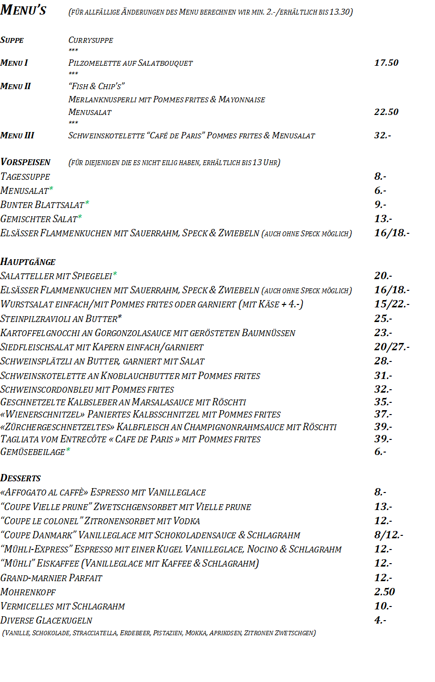 ggg Mittagsmenu vom Mittwoch 18.Juni 2025